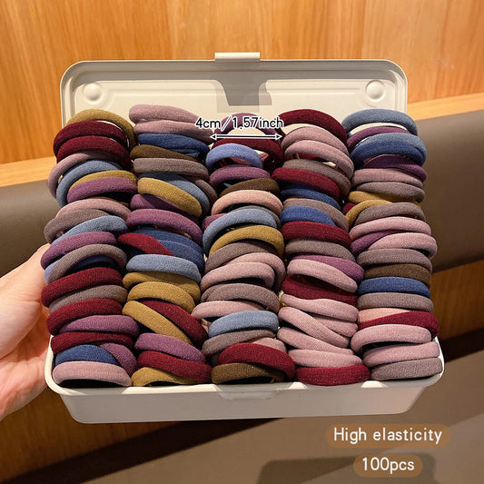 100-Pack Seamless Elastic Hair Ties