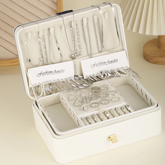 Boho Pearl & Crystal Jewelry Set (54 Pcs)