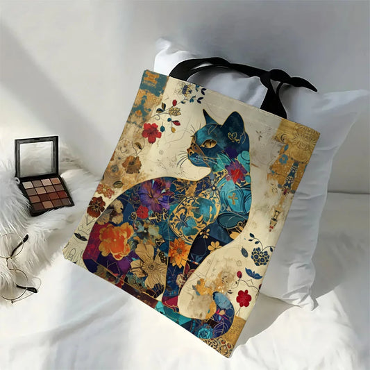 Aesthetic Floral Canvas Tote Bag