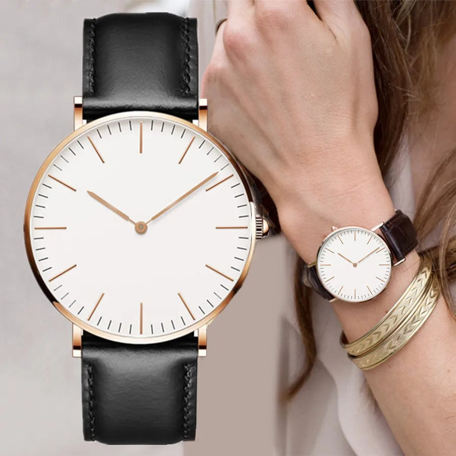 Women's Casual Leather Strap Wrist Watch