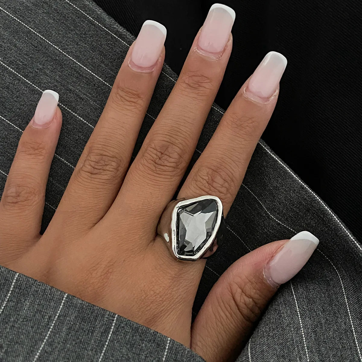 2024 Silver Color Rhinestone Ring Multi-layer Winding Rings for Women Wedding Full Zircon Finger Rings Fashion Jewelry Gifts