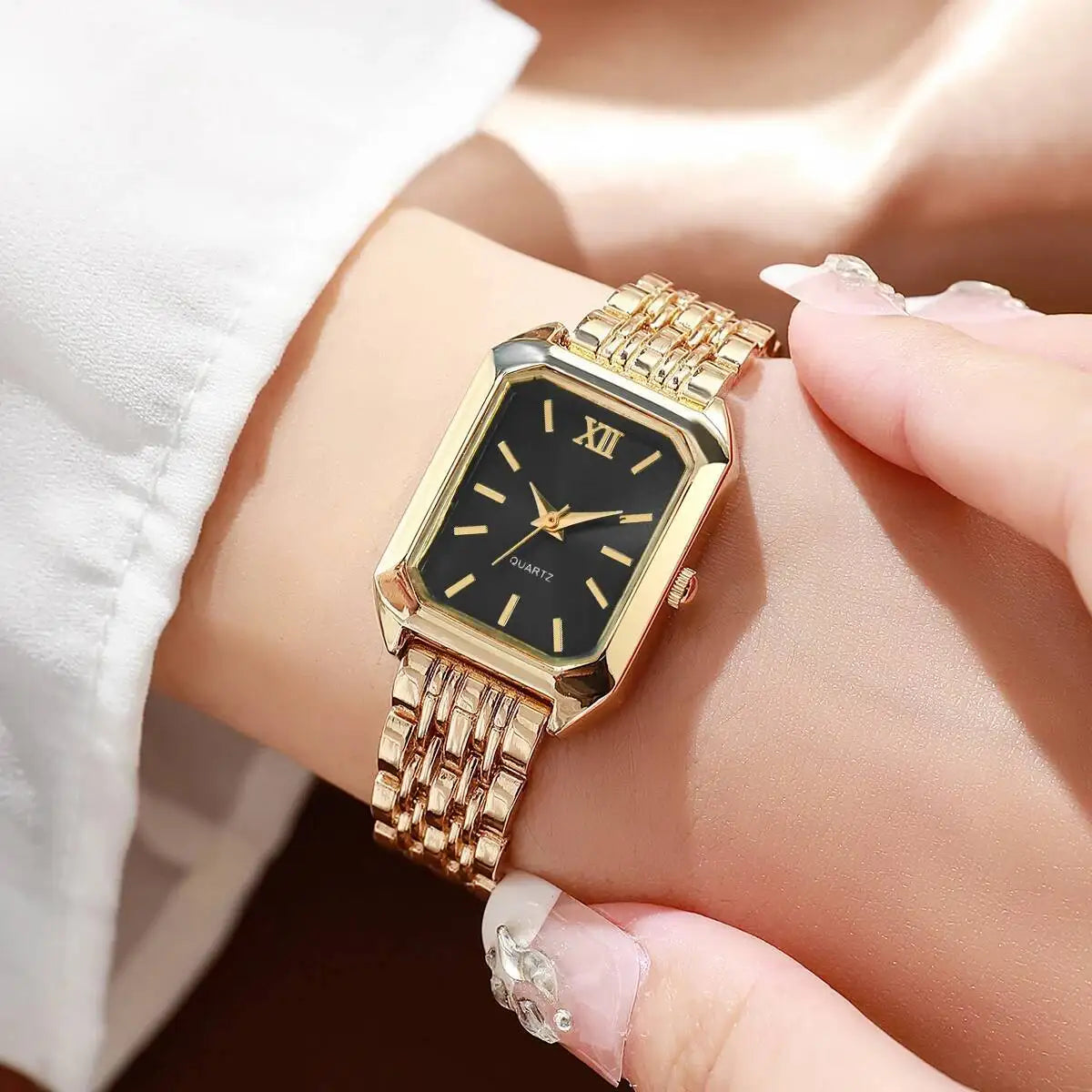 Women's Elegant Rectangle Quartz Watch