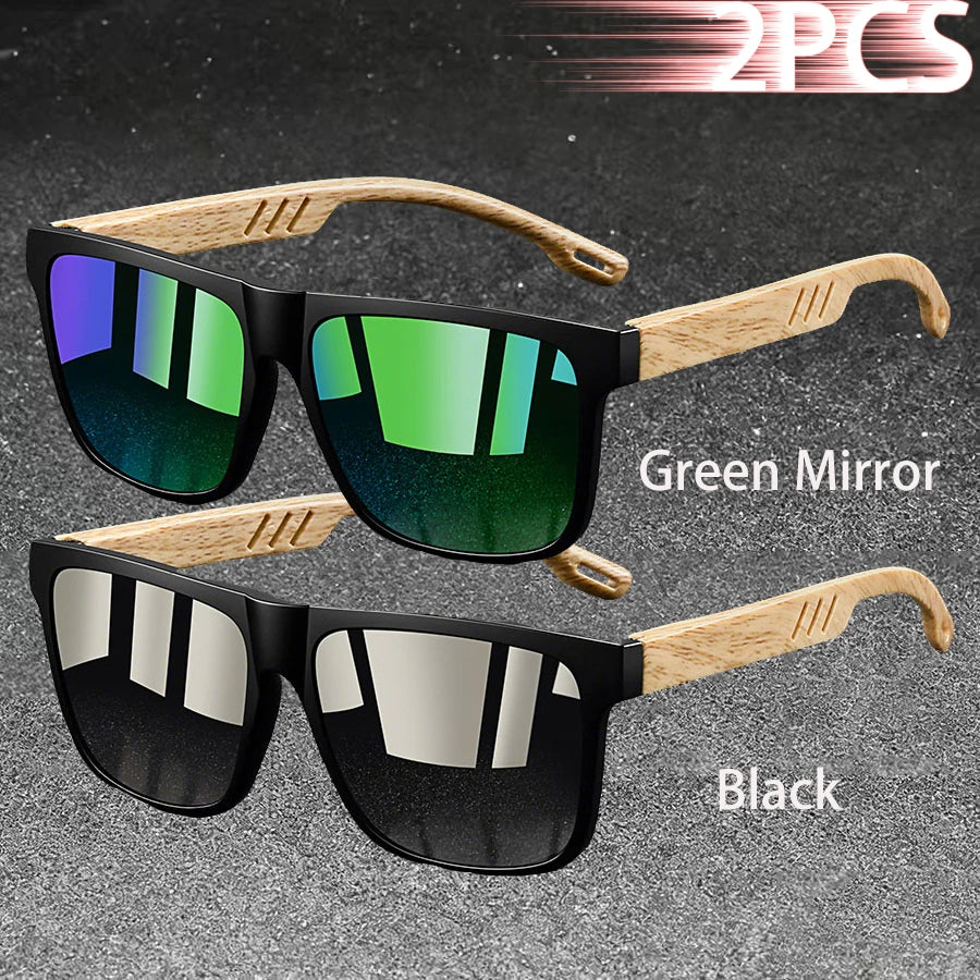 Fashion Vintage Square Square Frame Sunglasses Men Women Fishing Driving Man Luxury Brand Designer Sun Glasses UV400 Eyewear