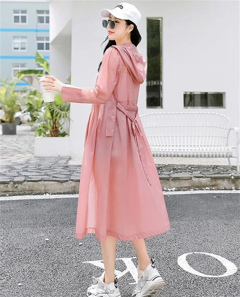 2025 Summer Sun Protection Clothing for Women Long Loose Outdoor UV Resistant Versatile Sun Protection Windbreaker Female Tops