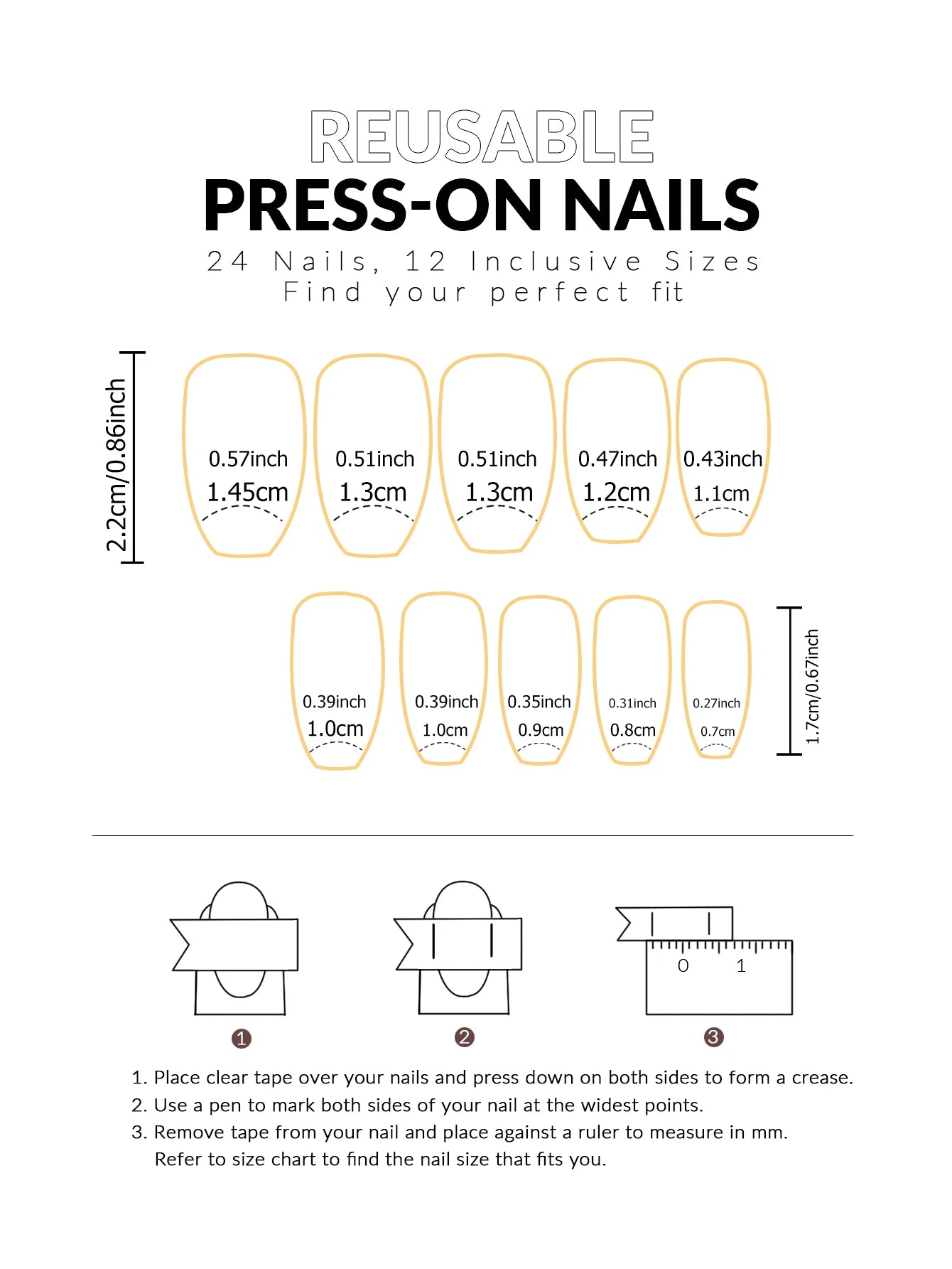 24pcs/set short square fake nails for women cute bride heart white french tips faux ongles y2k press on false nail supplies