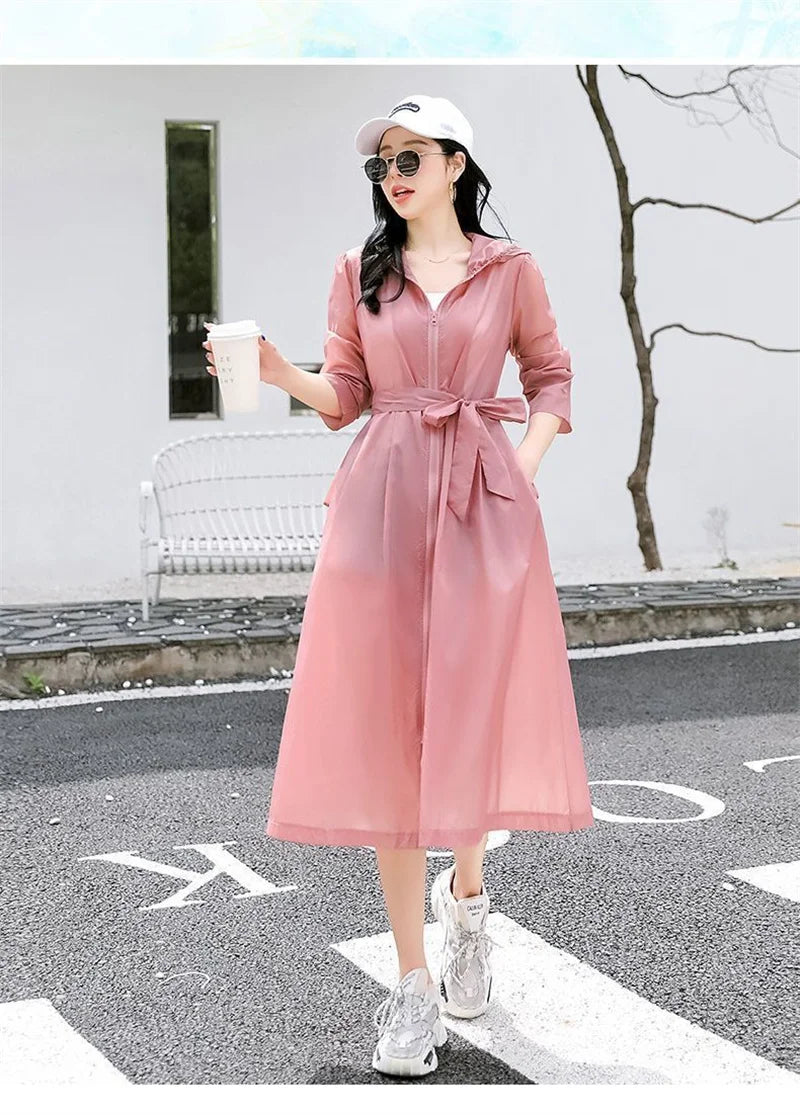 2025 Summer Sun Protection Clothing for Women Long Loose Outdoor UV Resistant Versatile Sun Protection Windbreaker Female Tops