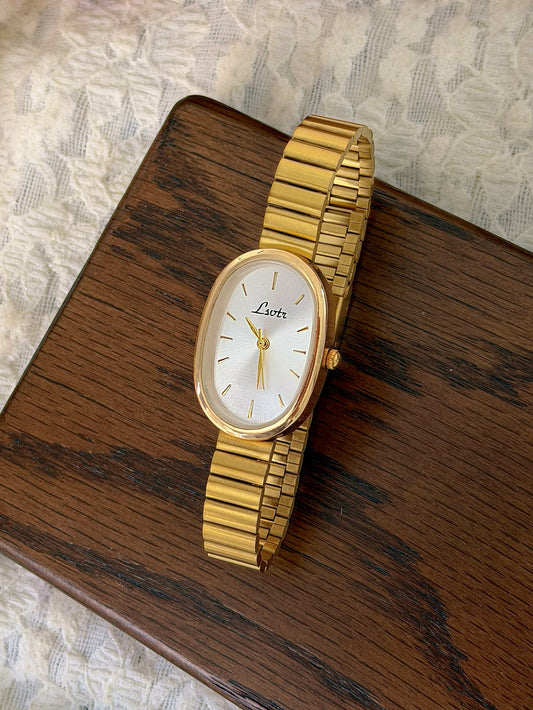 Women's Luxury Gold Oval Quartz Watch