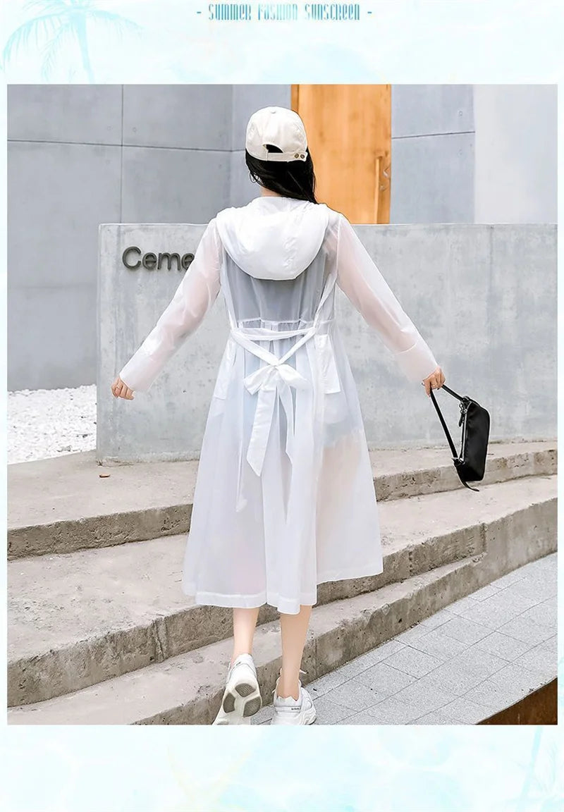 2025 Summer Sun Protection Clothing for Women Long Loose Outdoor UV Resistant Versatile Sun Protection Windbreaker Female Tops