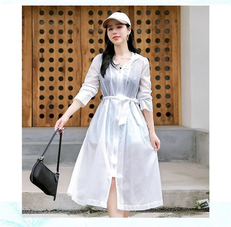 2025 Summer Sun Protection Clothing for Women Long Loose Outdoor UV Resistant Versatile Sun Protection Windbreaker Female Tops