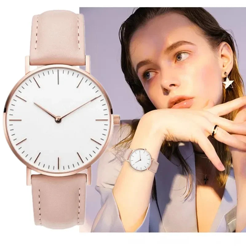 Women's Casual Leather Strap Wrist Watch
