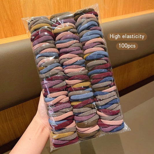 100-Pack Seamless Elastic Hair Ties