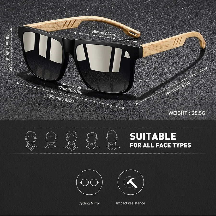 Fashion Vintage Square Square Frame Sunglasses Men Women Fishing Driving Man Luxury Brand Designer Sun Glasses UV400 Eyewear